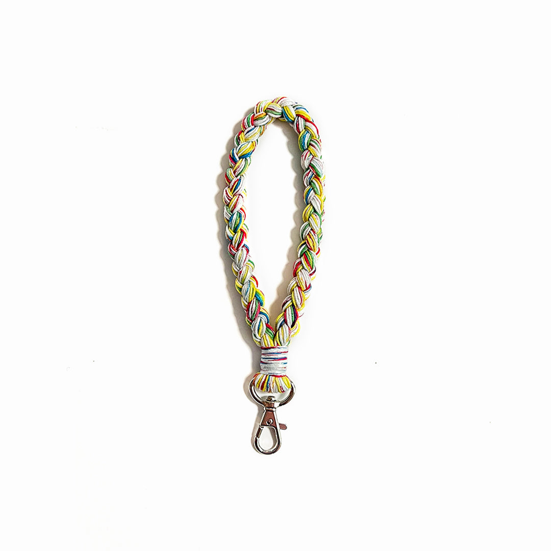 Braided Phone Strap Short - Λευκό / Πολύχρωμο