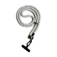 Thumbnail for Crossbody Rope Phone Strap - Ασπρόμαυρο Καρώ