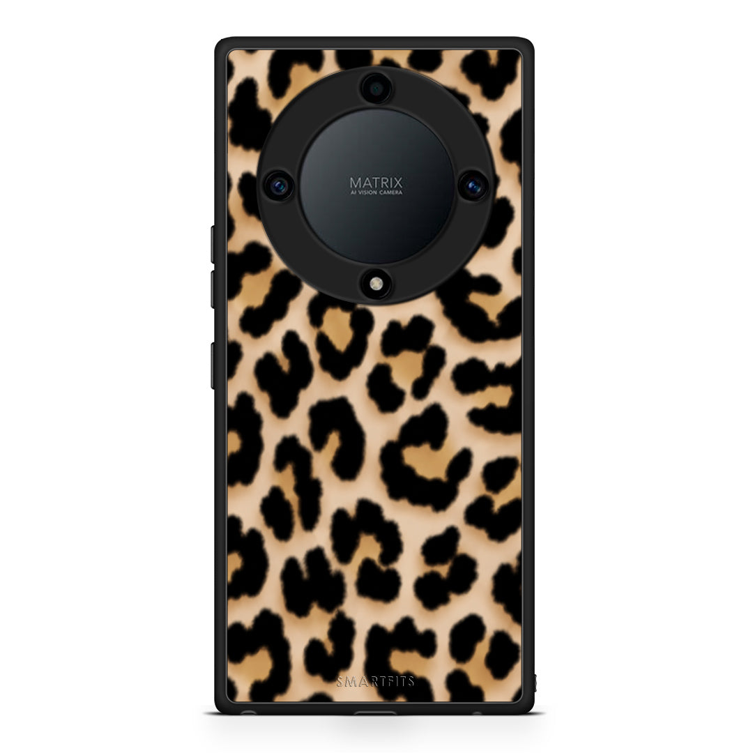 Θήκη Honor Magic5 Lite 5G / X9a Leopard Print Tan Small από τη Smartfits με σχέδιο στο πίσω μέρος και μαύρο περίβλημα | Honor Magic5 Lite 5G / X9a Leopard Print Tan Small case with colorful back and black bezels