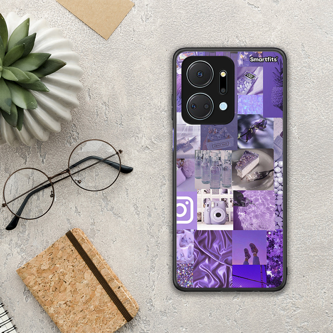Purple Aesthetic Collage - Honor X7a θήκη