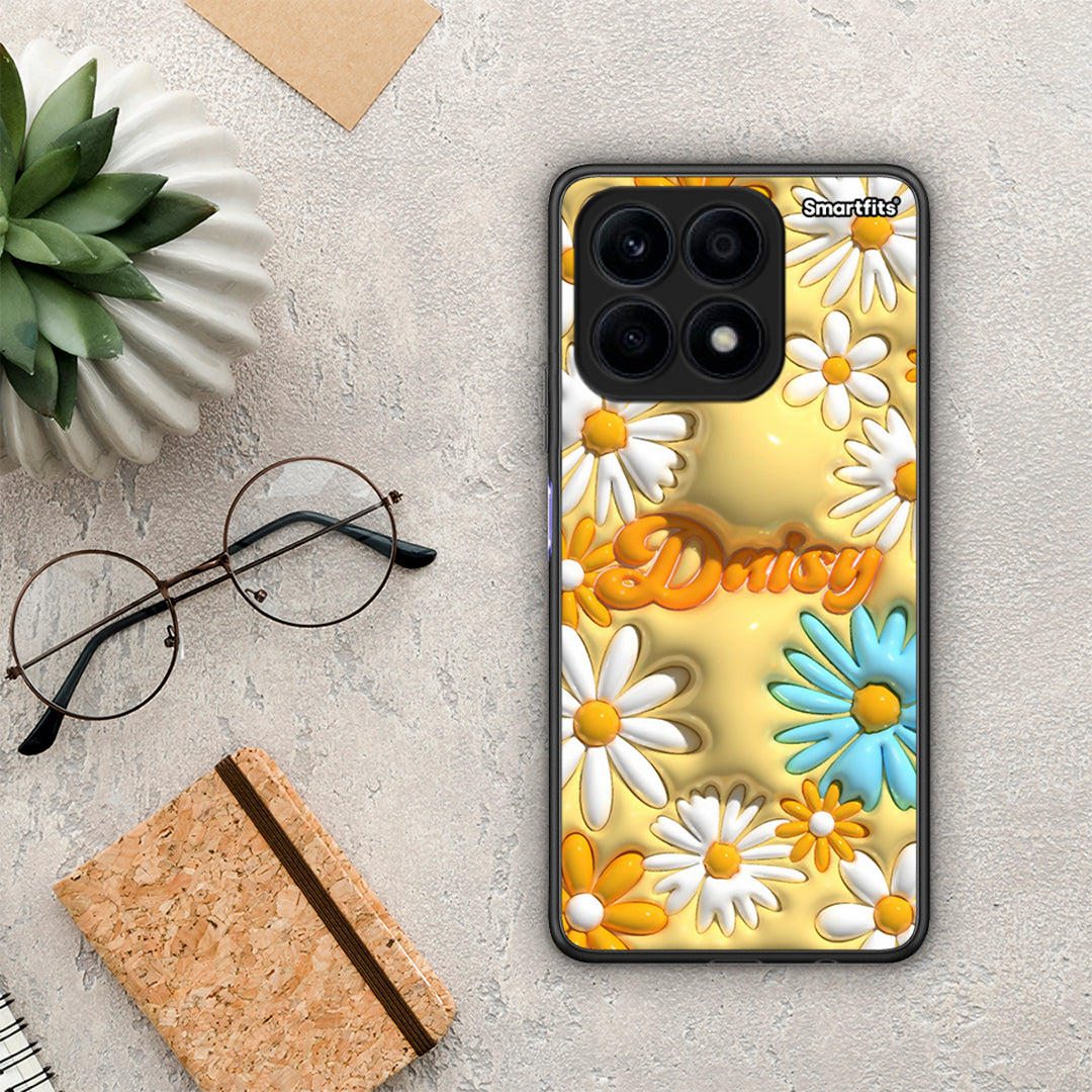 Θήκη Honor X8a Bubble Daisies από τη Smartfits με σχέδιο στο πίσω μέρος και μαύρο περίβλημα | Honor X8a Bubble Daisies Case with Colorful Back and Black Bezels