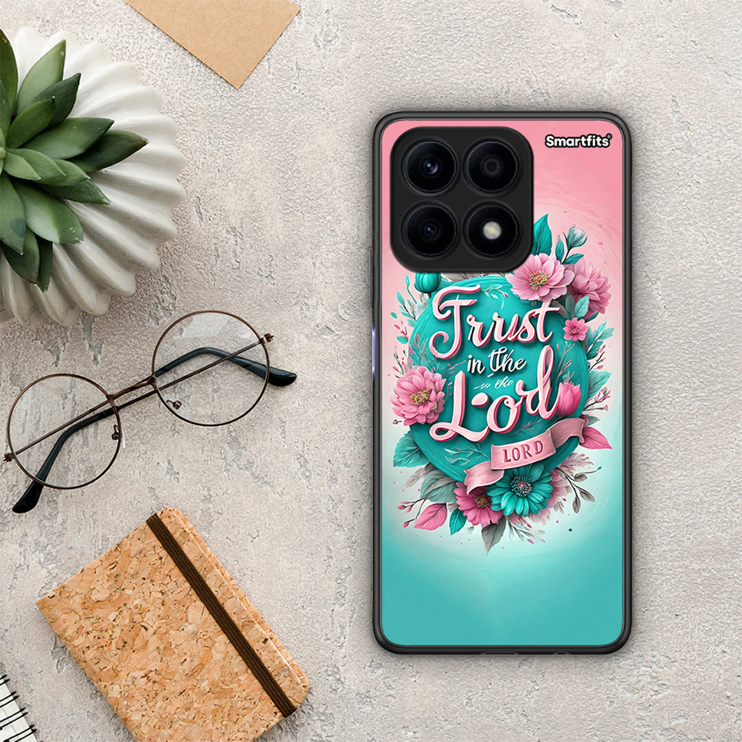 Θήκη Honor X8a Lord Trust από τη Smartfits με σχέδιο στο πίσω μέρος και μαύρο περίβλημα | Honor X8a Lord Trust Case with Colorful Back and Black Bezels