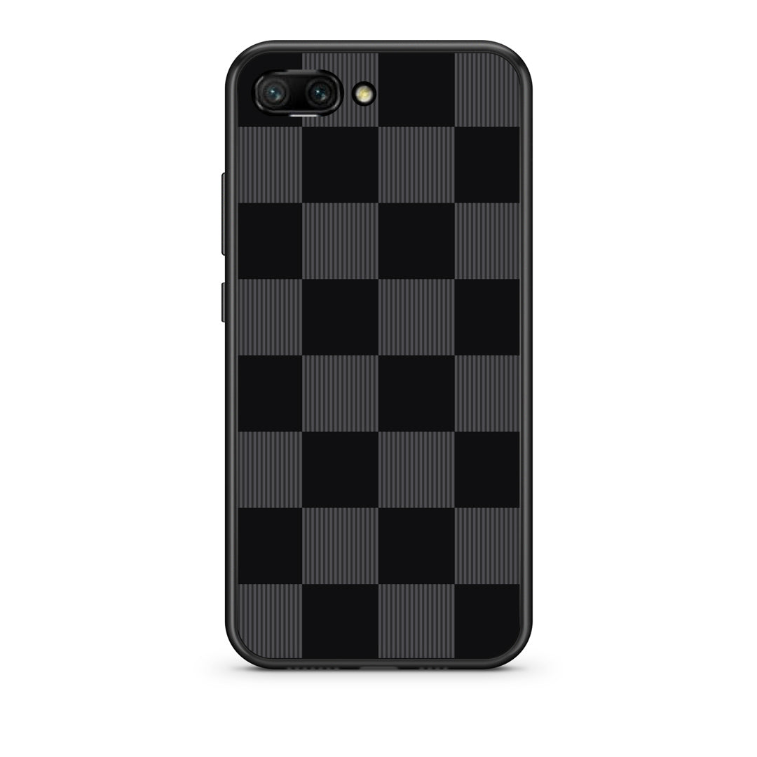 Θήκη Honor 10 Black and Charcoal Striped Checks από τη Smartfits με σχέδιο στο πίσω μέρος και μαύρο περίβλημα | Honor 10 Black and Charcoal Striped Checks case with colorful back and black bezels