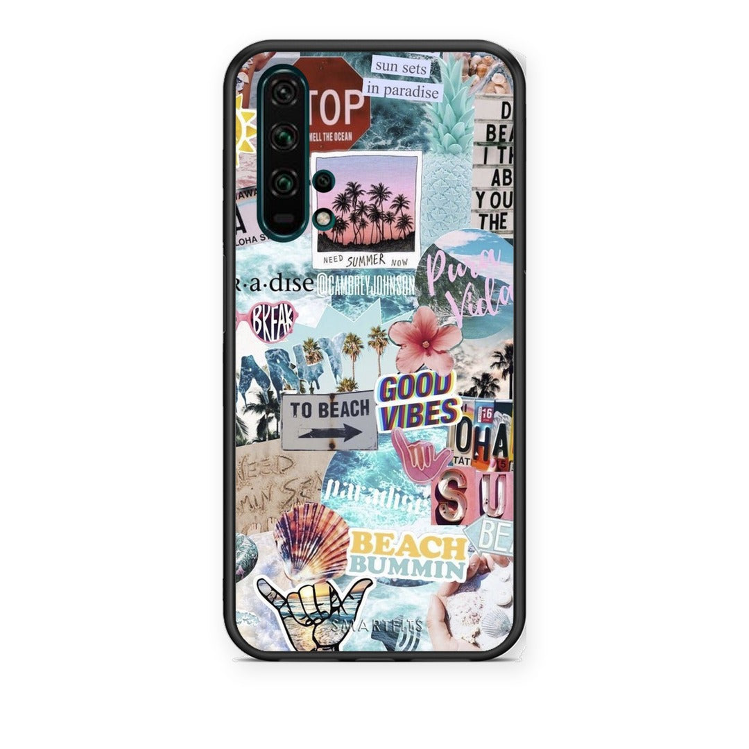 Θήκη Honor 20 Pro Summer Vibes από τη Smartfits με σχέδιο στο πίσω μέρος και μαύρο περίβλημα | Honor 20 Pro Summer Vibes case with colorful back and black bezels