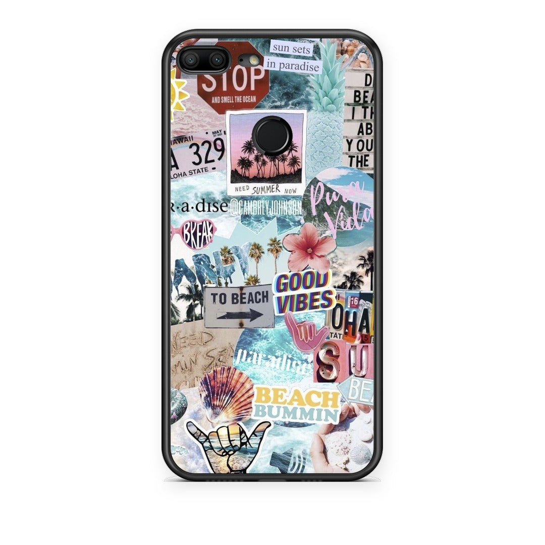 Θήκη Honor 9 Lite Summer Vibes από τη Smartfits με σχέδιο στο πίσω μέρος και μαύρο περίβλημα | Honor 9 Lite Summer Vibes case with colorful back and black bezels