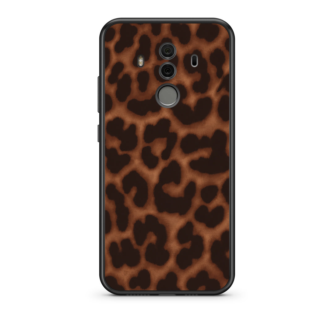Θήκη Huawei Mate 10 Pro Leopard Print Dark Brown από τη Smartfits με σχέδιο στο πίσω μέρος και μαύρο περίβλημα | Huawei Mate 10 Pro Leopard Print Dark Brown case with colorful back and black bezels