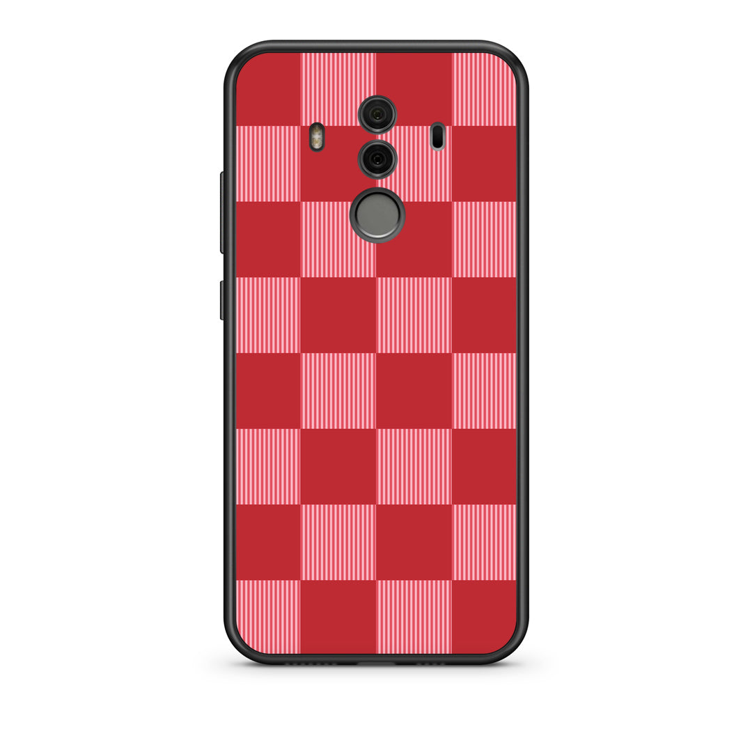 Θήκη Huawei Mate 10 Pro Red and Pink Striped Checks από τη Smartfits με σχέδιο στο πίσω μέρος και μαύρο περίβλημα | Huawei Mate 10 Pro Red and Pink Striped Checks case with colorful back and black bezels