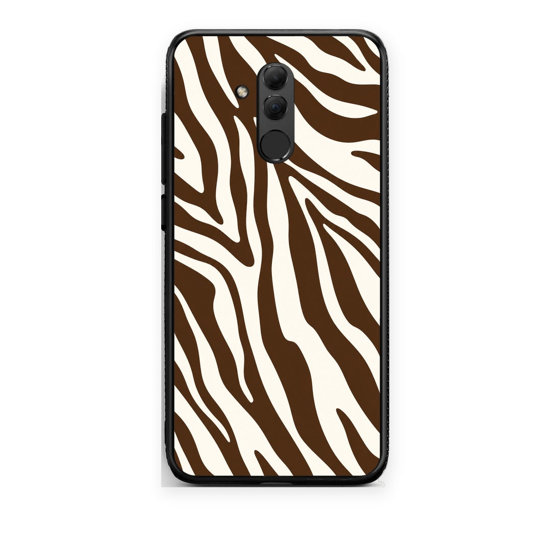 Θήκη Huawei Mate 20 Lite Brown and Cream Zebra Stripes από τη Smartfits με σχέδιο στο πίσω μέρος και μαύρο περίβλημα | Huawei Mate 20 Lite Brown and Cream Zebra Stripes case with colorful back and black bezels