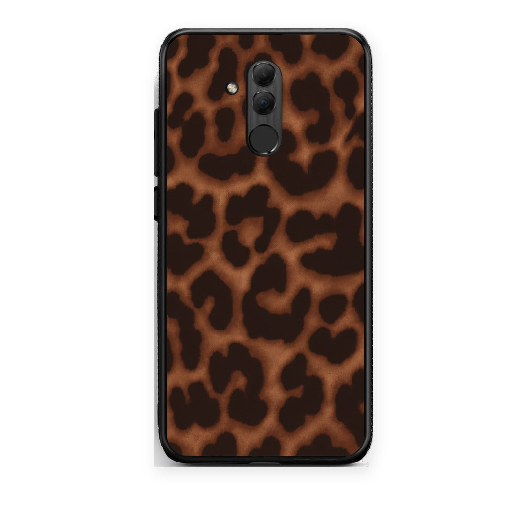 Θήκη Huawei Mate 20 Lite Leopard Print Dark Brown από τη Smartfits με σχέδιο στο πίσω μέρος και μαύρο περίβλημα | Huawei Mate 20 Lite Leopard Print Dark Brown case with colorful back and black bezels