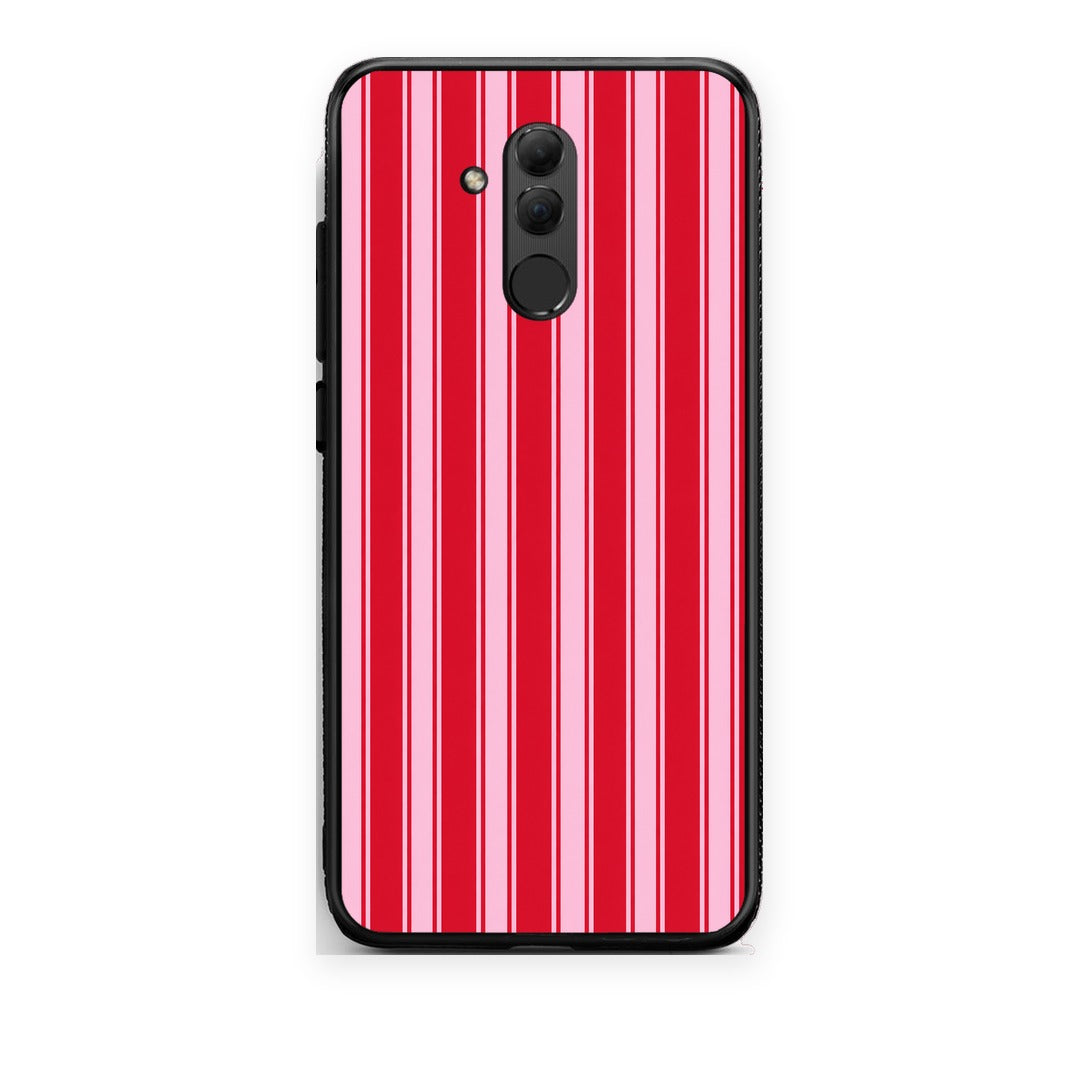 Θήκη Huawei Mate 20 Lite Red and Pink Vertical Pinstripes από τη Smartfits με σχέδιο στο πίσω μέρος και μαύρο περίβλημα | Huawei Mate 20 Lite Red and Pink Vertical Pinstripes case with colorful back and black bezels