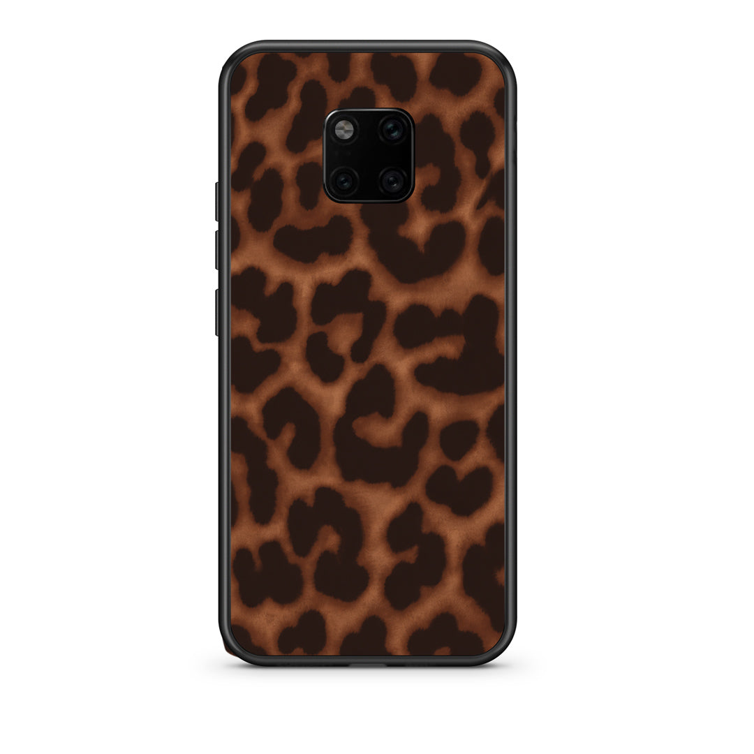 Θήκη Huawei Mate 20 Pro Leopard Print Dark Brown από τη Smartfits με σχέδιο στο πίσω μέρος και μαύρο περίβλημα | Huawei Mate 20 Pro Leopard Print Dark Brown case with colorful back and black bezels