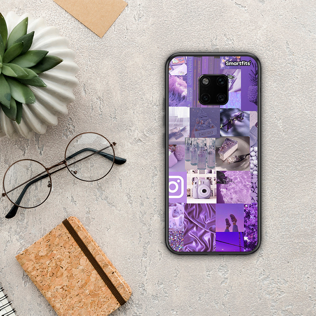 Purple Aesthetic Collage - Huawei Mate 20 Pro θήκη