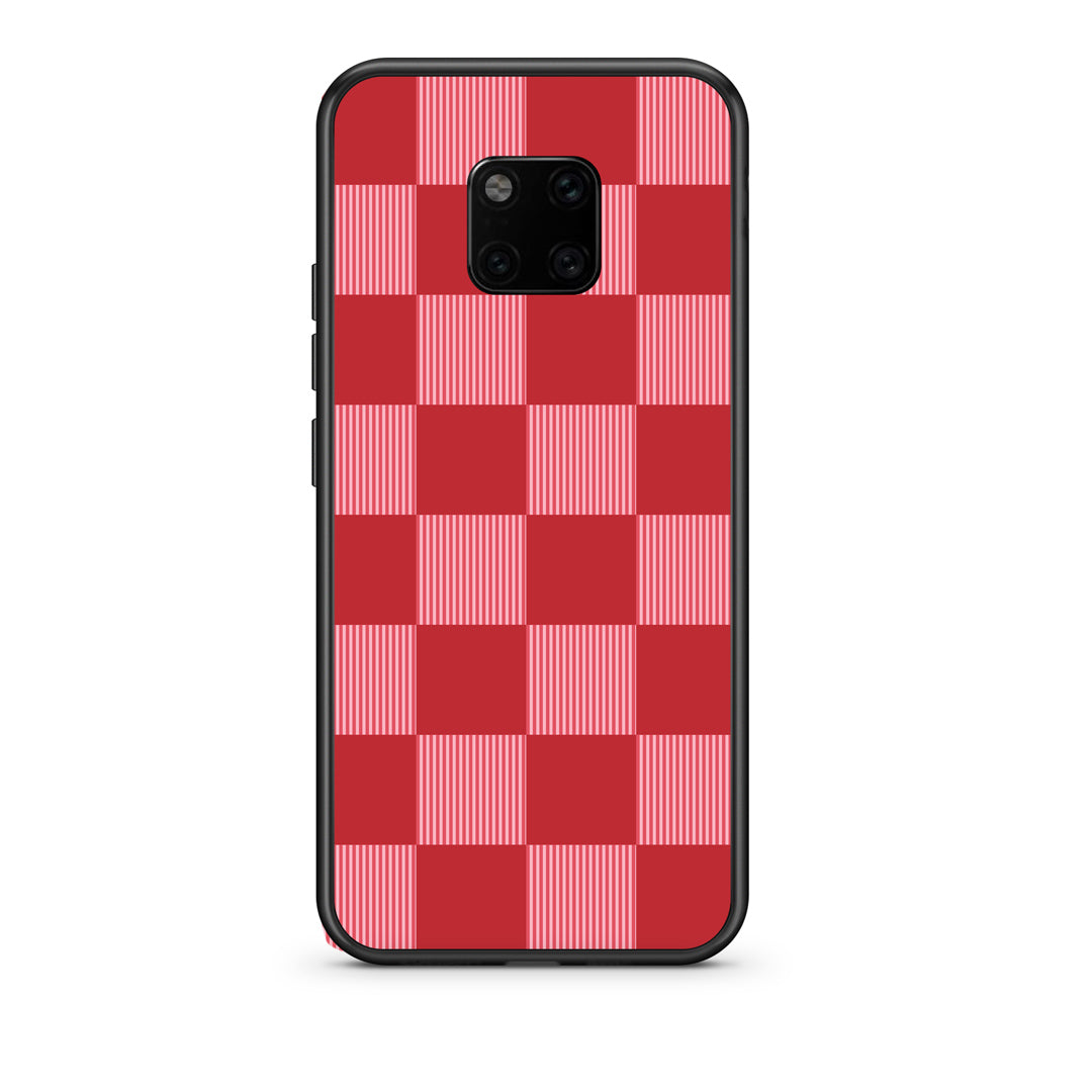 Θήκη Huawei Mate 20 Pro Red and Pink Striped Checks από τη Smartfits με σχέδιο στο πίσω μέρος και μαύρο περίβλημα | Huawei Mate 20 Pro Red and Pink Striped Checks case with colorful back and black bezels
