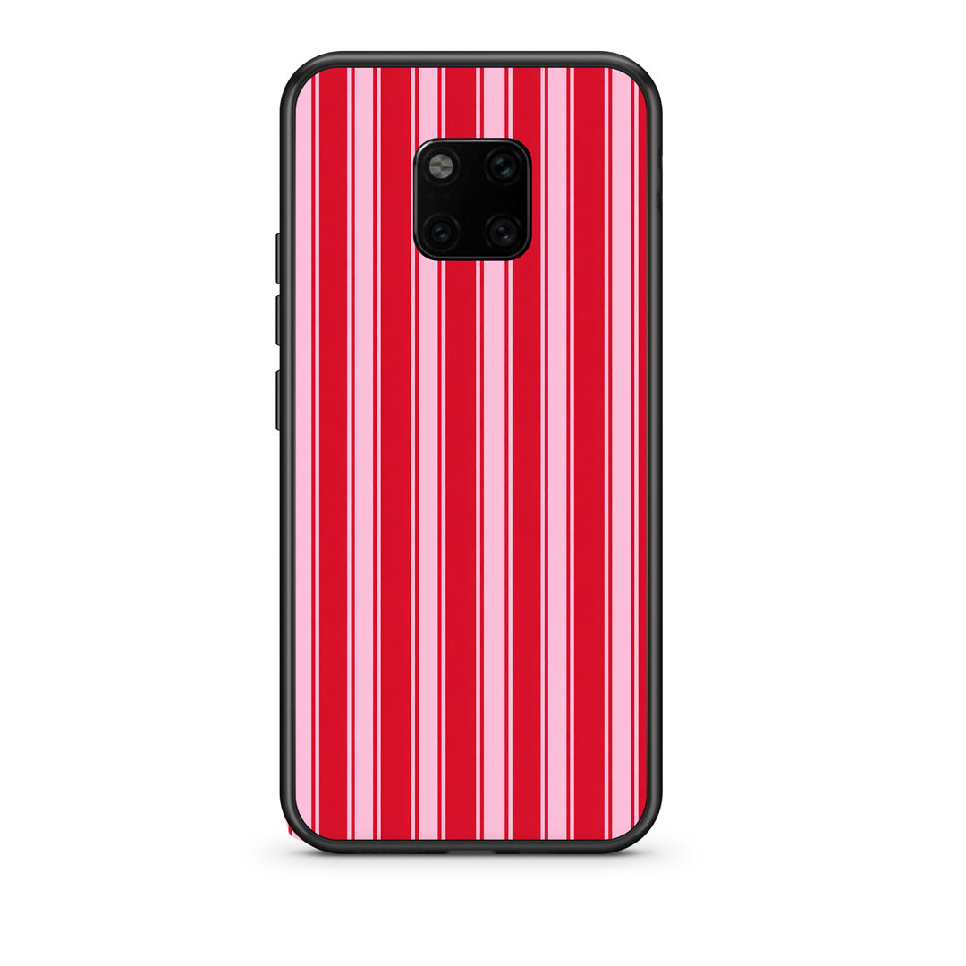 Θήκη Huawei Mate 20 Pro Red and Pink Vertical Pinstripes από τη Smartfits με σχέδιο στο πίσω μέρος και μαύρο περίβλημα | Huawei Mate 20 Pro Red and Pink Vertical Pinstripes case with colorful back and black bezels
