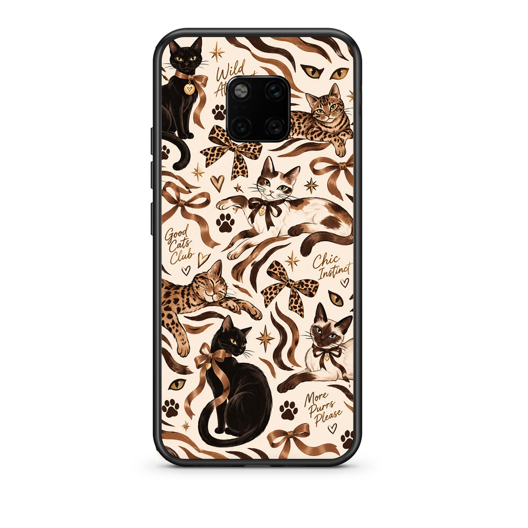 Θήκη Huawei Mate 20 Pro Wild Cats and Animal Print Collage από τη Smartfits με σχέδιο στο πίσω μέρος και μαύρο περίβλημα | Huawei Mate 20 Pro Wild Cats and Animal Print Collage case with colorful back and black bezels
