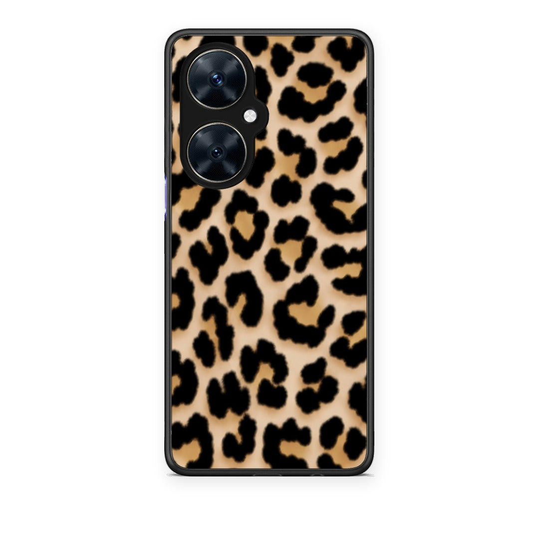 Θήκη Huawei Nova 11i Leopard Print Tan Small από τη Smartfits με σχέδιο στο πίσω μέρος και μαύρο περίβλημα | Huawei Nova 11i Leopard Print Tan Small case with colorful back and black bezels