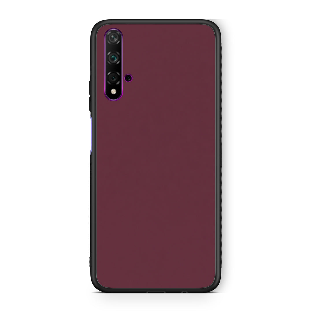 Θήκη Huawei Nova 5T / Honor 20 Muted Burgundy από τη Smartfits με σχέδιο στο πίσω μέρος και μαύρο περίβλημα | Huawei Nova 5T / Honor 20 Muted Burgundy case with colorful back and black bezels