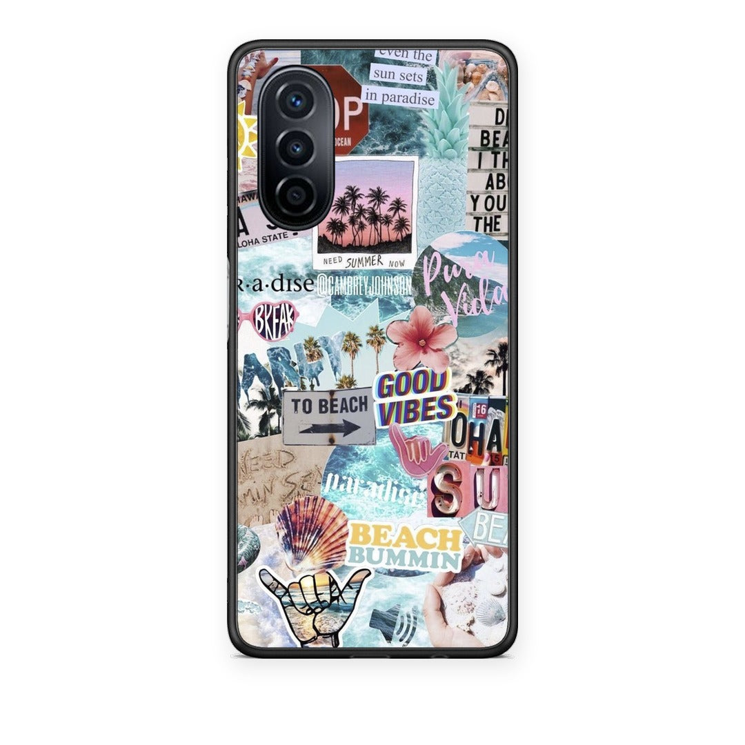 Θήκη Huawei Nova Y70 / Y70 Plus Summer Vibes από τη Smartfits με σχέδιο στο πίσω μέρος και μαύρο περίβλημα | Huawei Nova Y70 / Y70 Plus Summer Vibes case with colorful back and black bezels