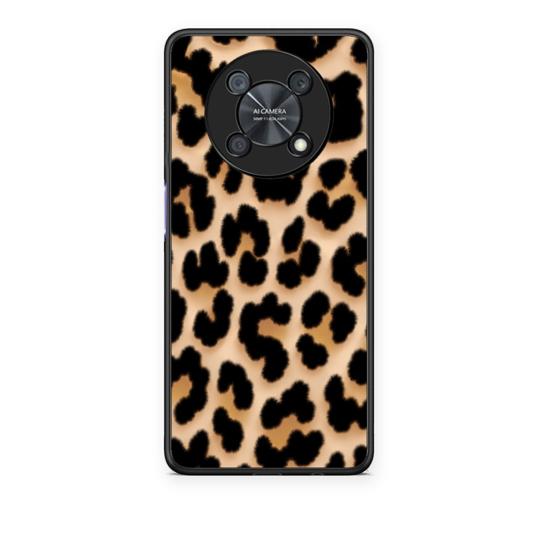Θήκη Huawei Nova Y90 Leopard Print Tan Large από τη Smartfits με σχέδιο στο πίσω μέρος και μαύρο περίβλημα | Huawei Nova Y90 Leopard Print Tan Large case with colorful back and black bezels