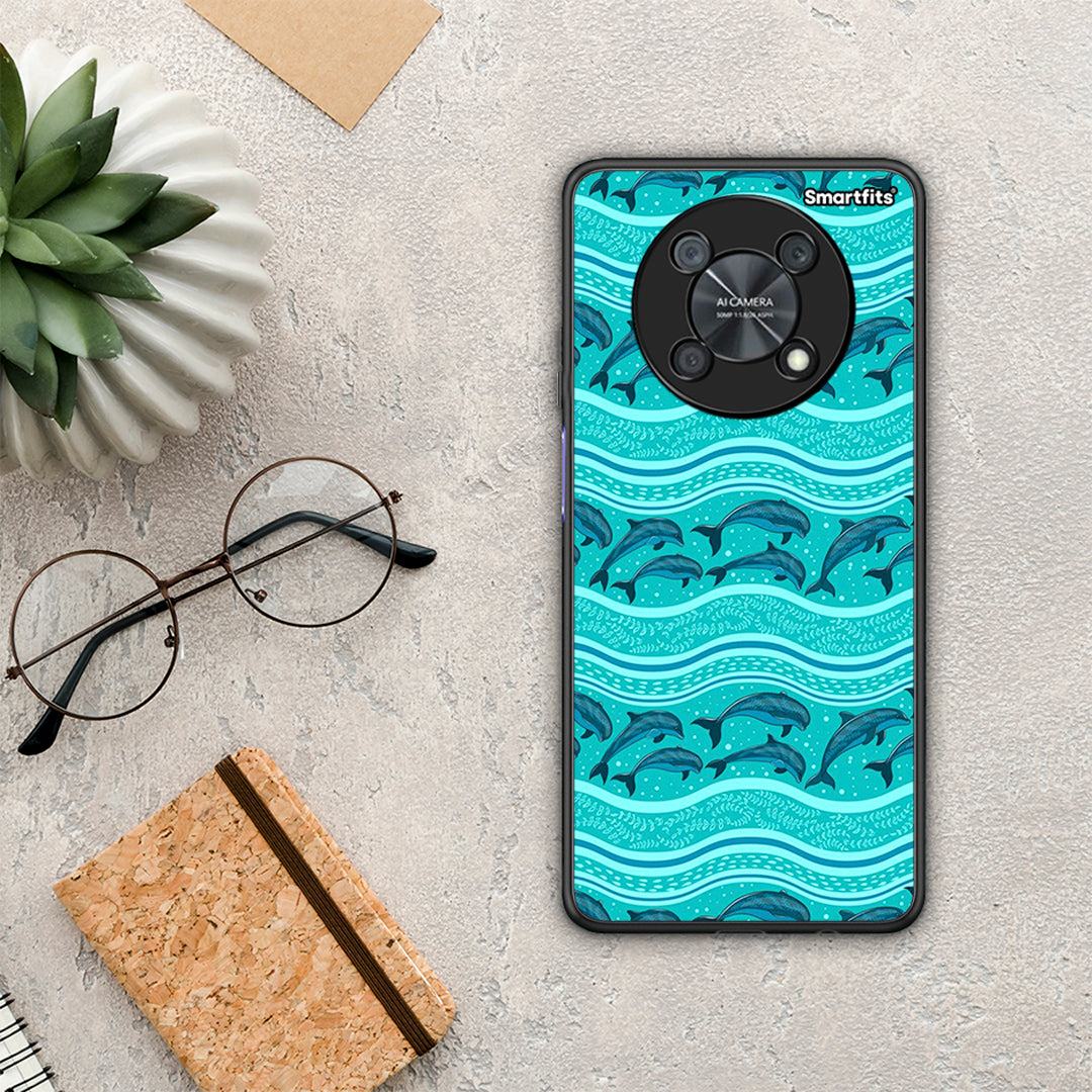 Swimming Dolphins - Huawei Nova Y90 θήκη