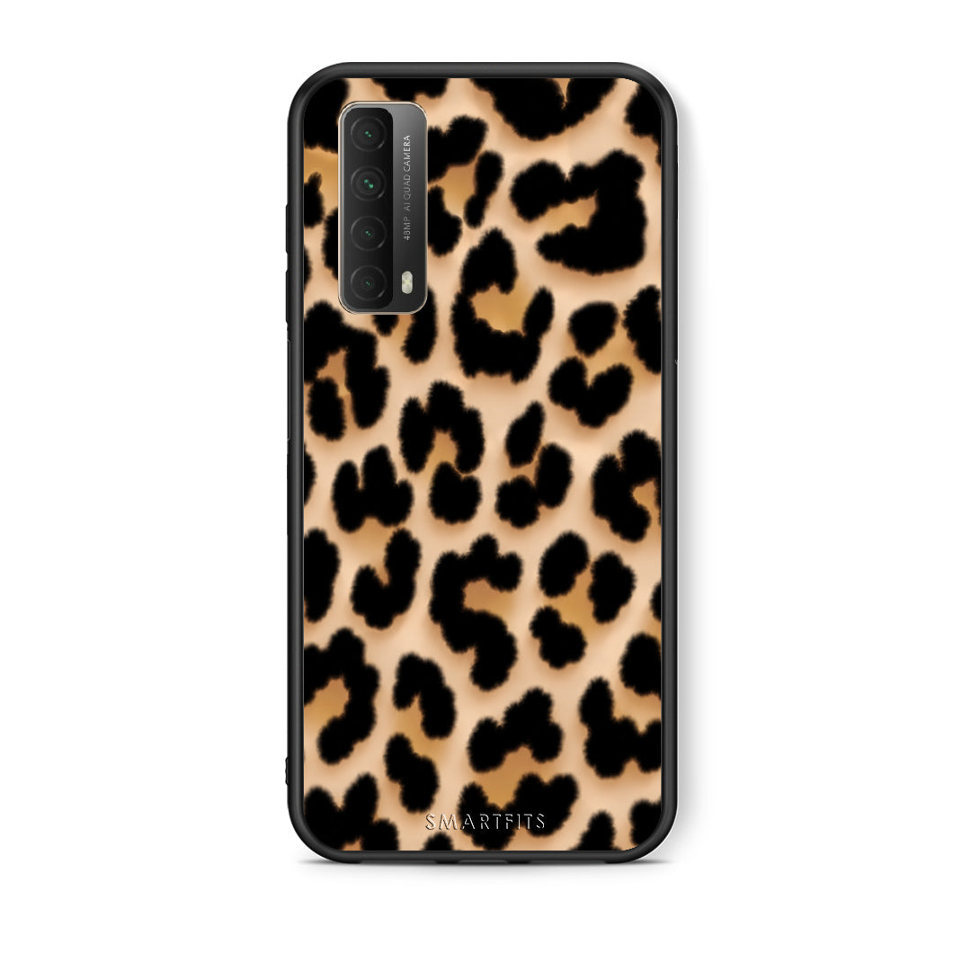 Θήκη Huawei P Smart 2021 Leopard Print Tan Large από τη Smartfits με σχέδιο στο πίσω μέρος και μαύρο περίβλημα | Huawei P Smart 2021 Leopard Print Tan Large case with colorful back and black bezels