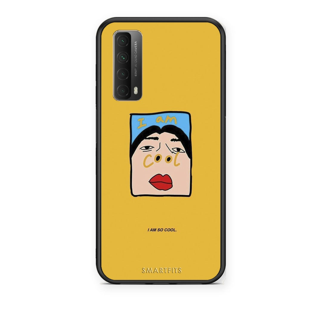Θήκη Huawei P Smart 2021 So Cool από τη Smartfits με σχέδιο στο πίσω μέρος και μαύρο περίβλημα | Huawei P Smart 2021 So Cool case with colorful back and black bezels