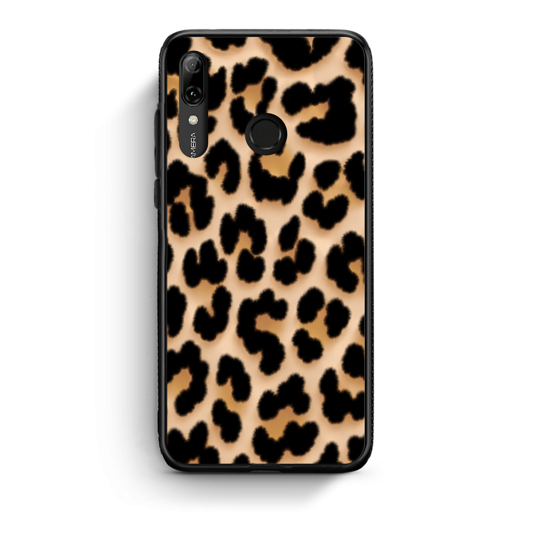 Θήκη Huawei P Smart 2019 Leopard Print Tan Large από τη Smartfits με σχέδιο στο πίσω μέρος και μαύρο περίβλημα | Huawei P Smart 2019 Leopard Print Tan Large case with colorful back and black bezels