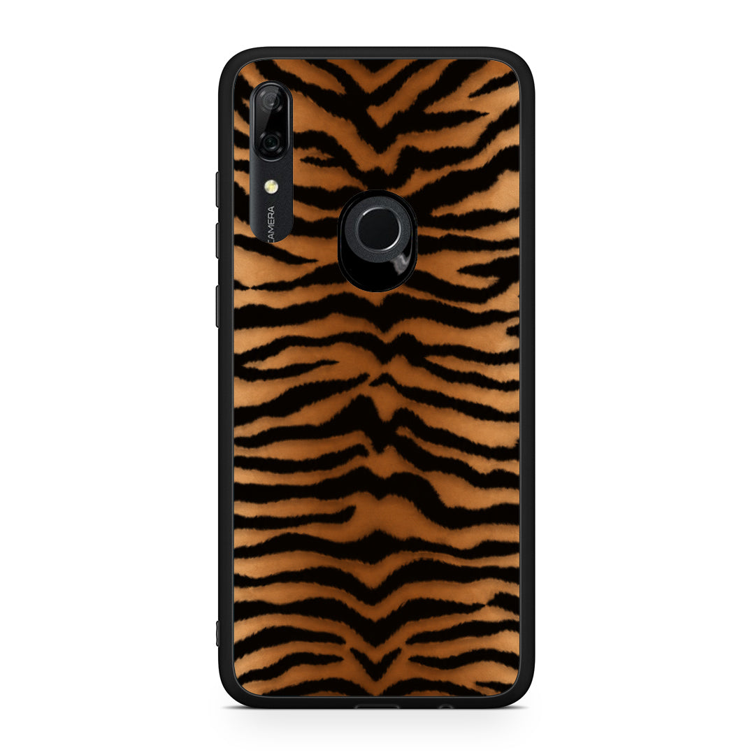 Θήκη Huawei P Smart Z Tiger Print Orange and Black από τη Smartfits με σχέδιο στο πίσω μέρος και μαύρο περίβλημα | Huawei P Smart Z Tiger Print Orange and Black case with colorful back and black bezels