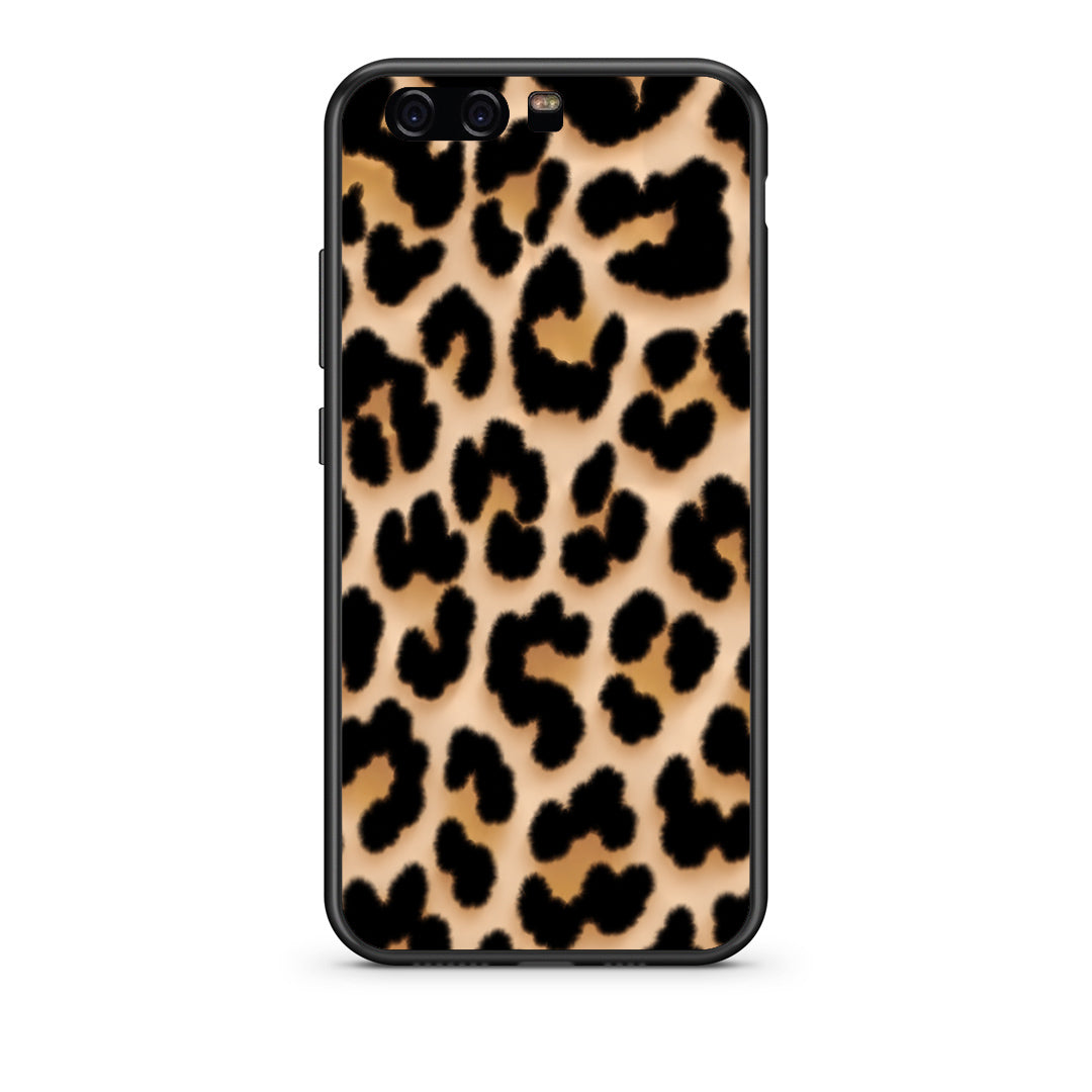Θήκη Huawei P10 Leopard Print Tan Large από τη Smartfits με σχέδιο στο πίσω μέρος και μαύρο περίβλημα | Huawei P10 Leopard Print Tan Large case with colorful back and black bezels