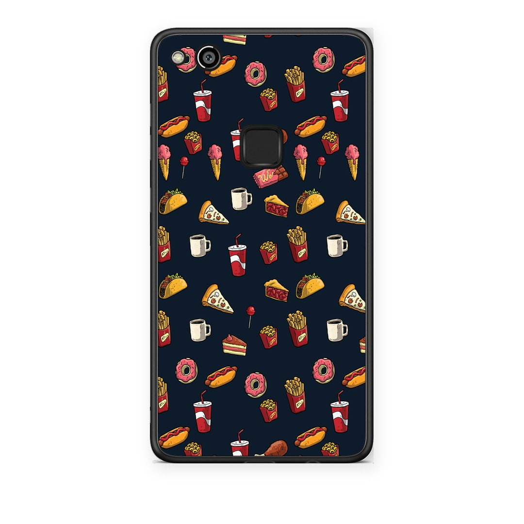 Θήκη Huawei P10 Lite Random Hungry από τη Smartfits με σχέδιο στο πίσω μέρος και μαύρο περίβλημα | Huawei P10 Lite Random Hungry case with colorful back and black bezels