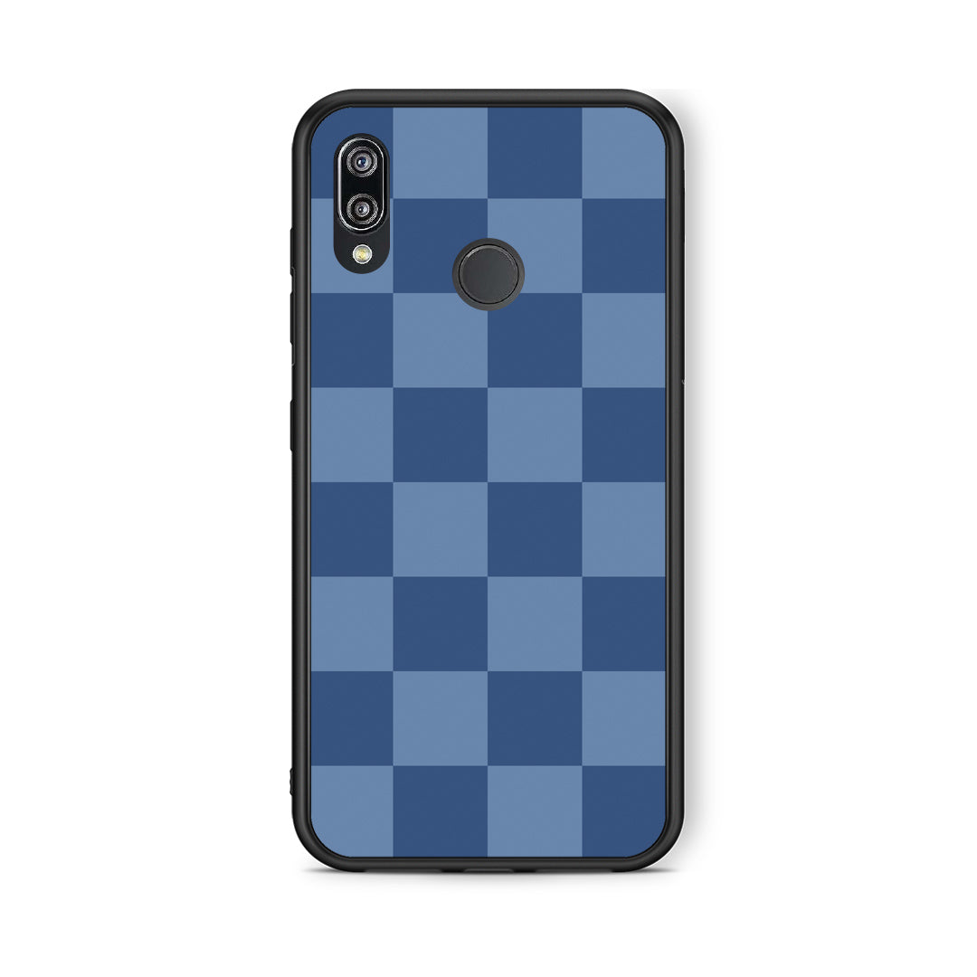 Θήκη Huawei P20 Lite Denim Blue Checkerboard από τη Smartfits με σχέδιο στο πίσω μέρος και μαύρο περίβλημα | Huawei P20 Lite Denim Blue Checkerboard case with colorful back and black bezels