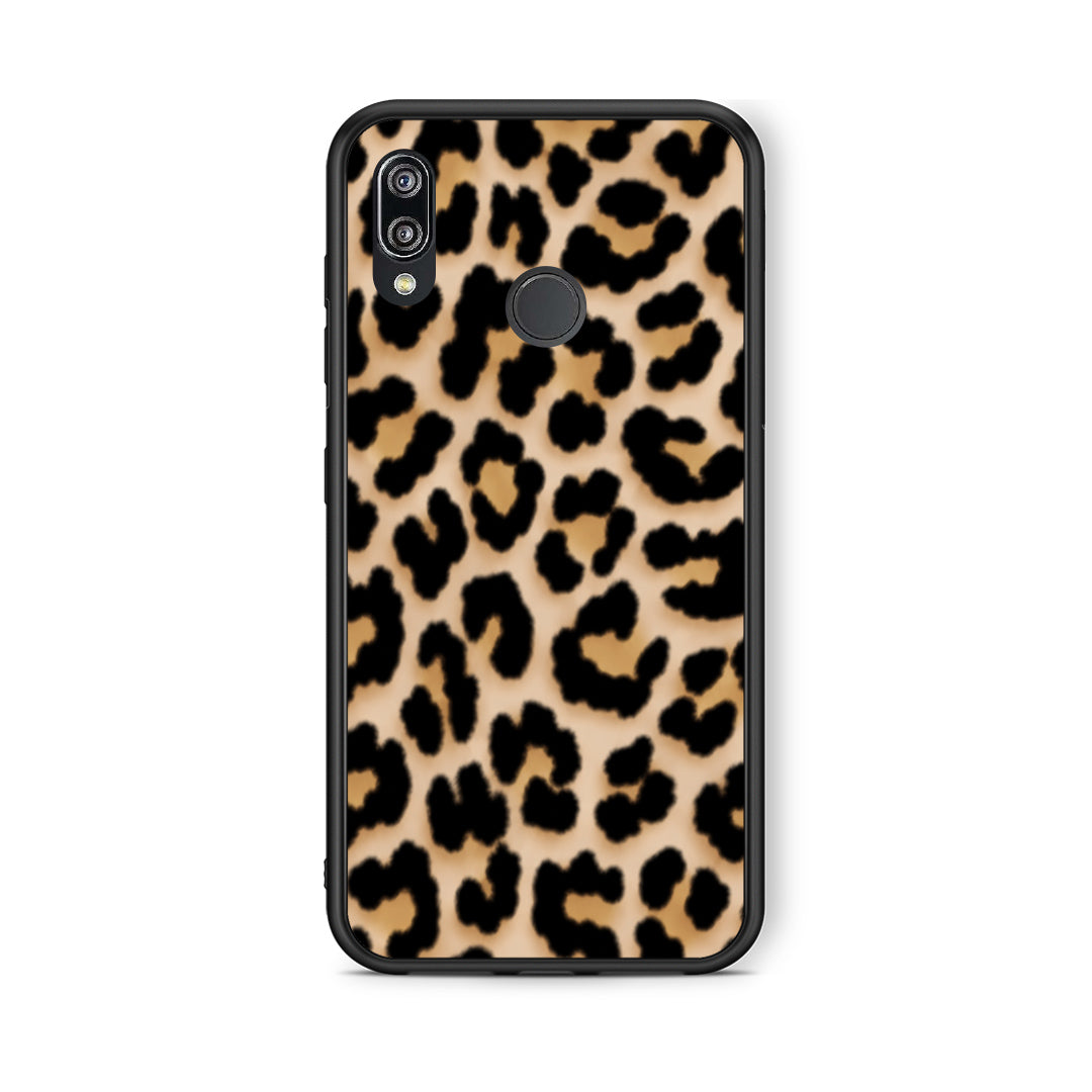 Θήκη Huawei P20 Lite Leopard Print Tan Small από τη Smartfits με σχέδιο στο πίσω μέρος και μαύρο περίβλημα | Huawei P20 Lite Leopard Print Tan Small case with colorful back and black bezels