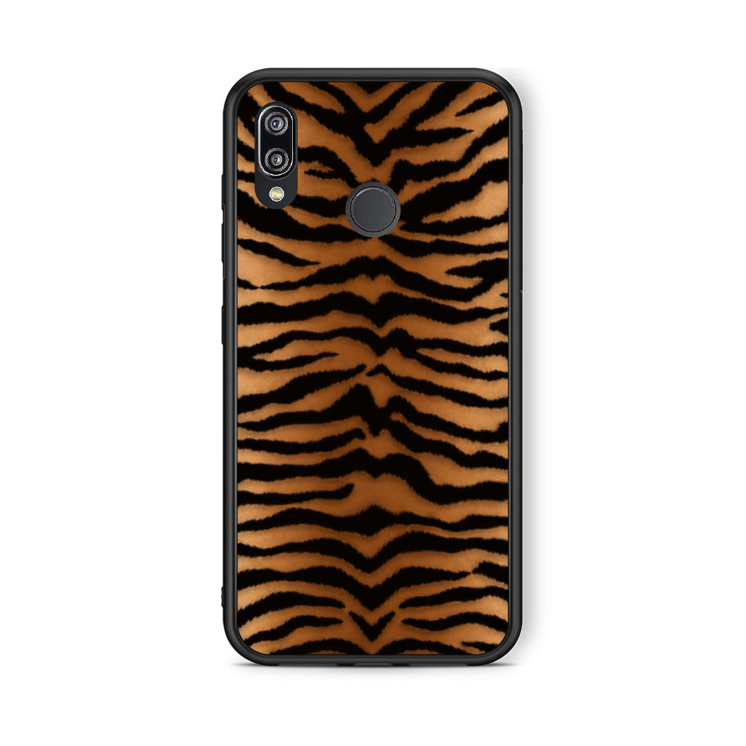 Θήκη Huawei P20 Lite Tiger Print Orange and Black από τη Smartfits με σχέδιο στο πίσω μέρος και μαύρο περίβλημα | Huawei P20 Lite Tiger Print Orange and Black case with colorful back and black bezels