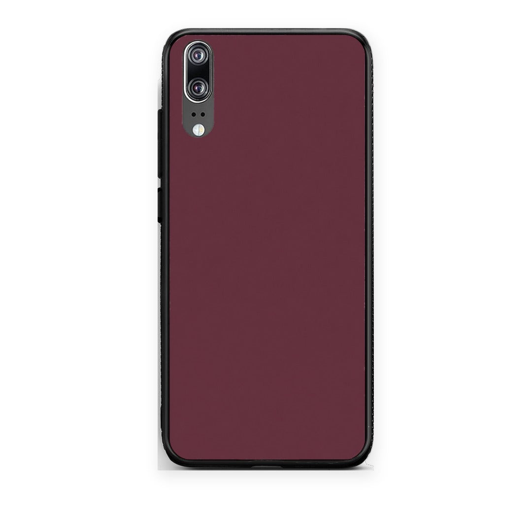 Θήκη Huawei P20 Muted Burgundy από τη Smartfits με σχέδιο στο πίσω μέρος και μαύρο περίβλημα | Huawei P20 Muted Burgundy case with colorful back and black bezels