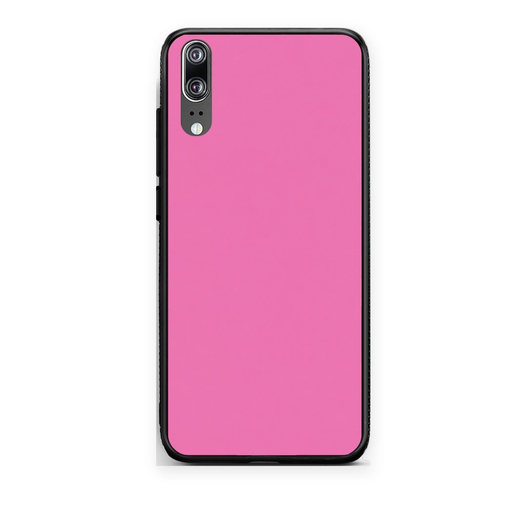 Θήκη Huawei P20 Rose Pink από τη Smartfits με σχέδιο στο πίσω μέρος και μαύρο περίβλημα | Huawei P20 Rose Pink case with colorful back and black bezels