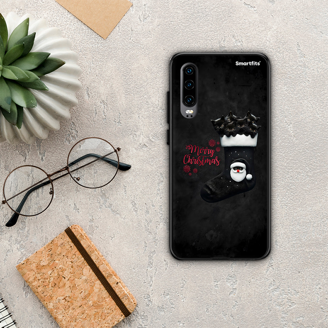 Merry Cat Christmas - Huawei P30 θήκη