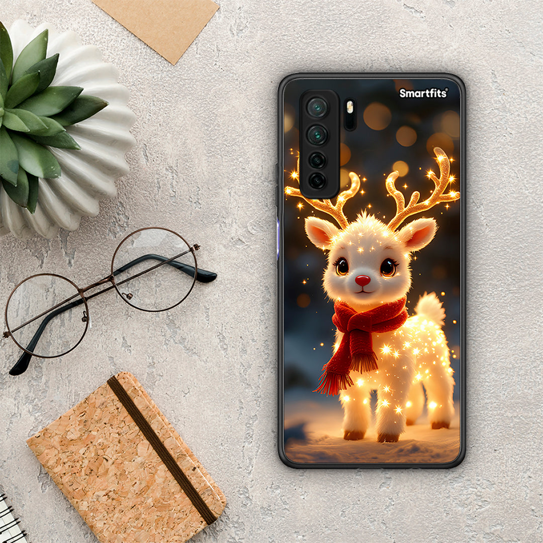 Θήκη Huawei P40 Lite 5G Christmas Cutie από τη Smartfits με σχέδιο στο πίσω μέρος και μαύρο περίβλημα | Huawei P40 Lite 5G Christmas Cutie Case with Colorful Back and Black Bezels