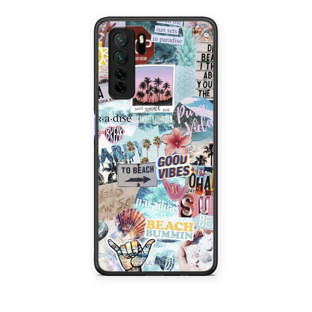 Θήκη Huawei P40 Lite 5G Summer Vibes από τη Smartfits με σχέδιο στο πίσω μέρος και μαύρο περίβλημα | Huawei P40 Lite 5G Summer Vibes case with colorful back and black bezels
