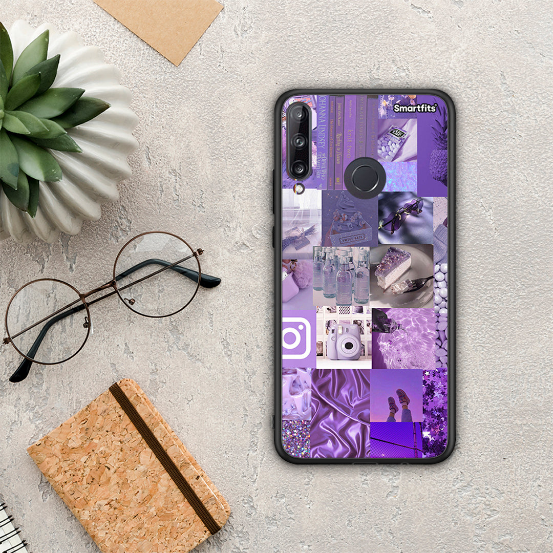 Purple Aesthetic Collage - Huawei P40 Lite E θήκη