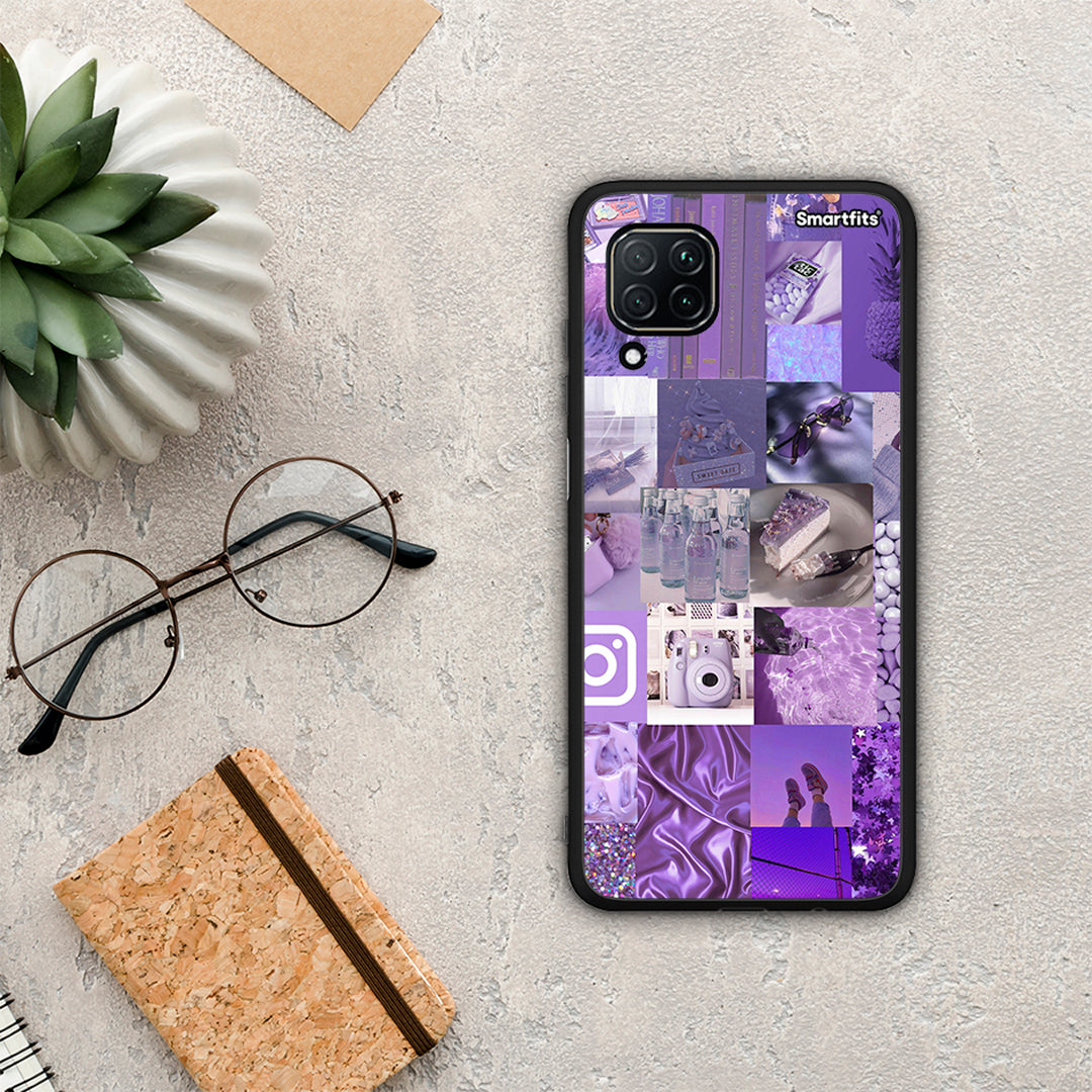 Purple Aesthetic Collage - Huawei P40 Lite θήκη