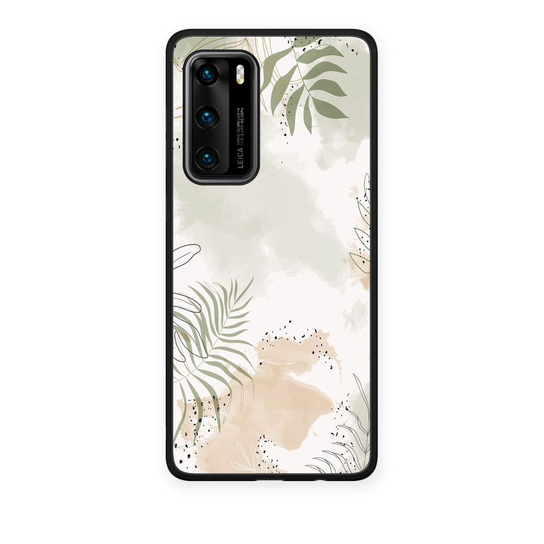 Θήκη Huawei P40 Nude Plants από τη Smartfits με σχέδιο στο πίσω μέρος και μαύρο περίβλημα | Huawei P40 Nude Plants case with colorful back and black bezels