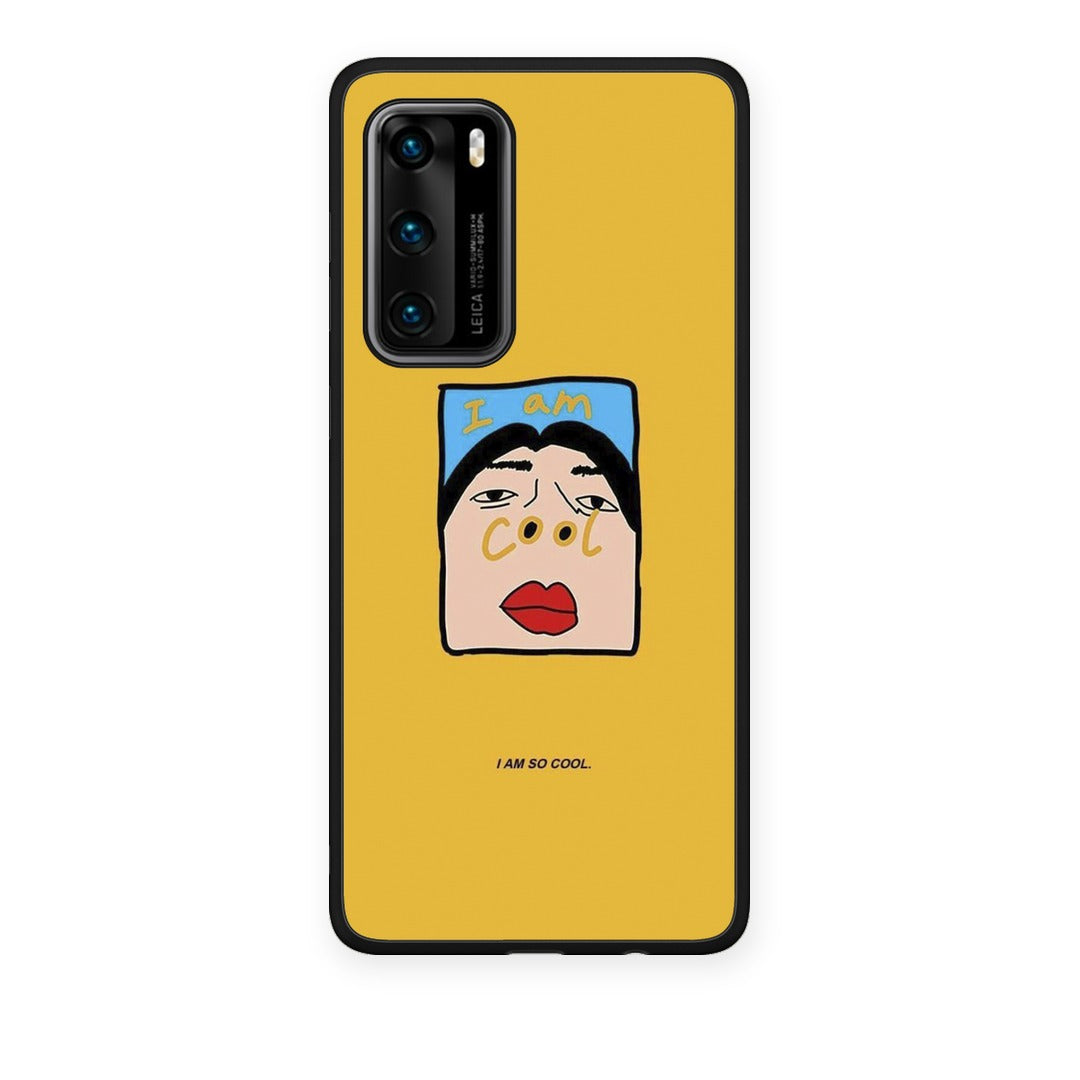 Θήκη Huawei P40 So Cool από τη Smartfits με σχέδιο στο πίσω μέρος και μαύρο περίβλημα | Huawei P40 So Cool case with colorful back and black bezels