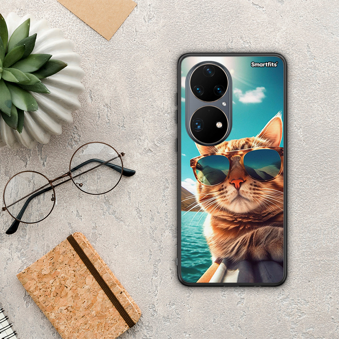 Summer Cat - Huawei P50 Pro θήκη