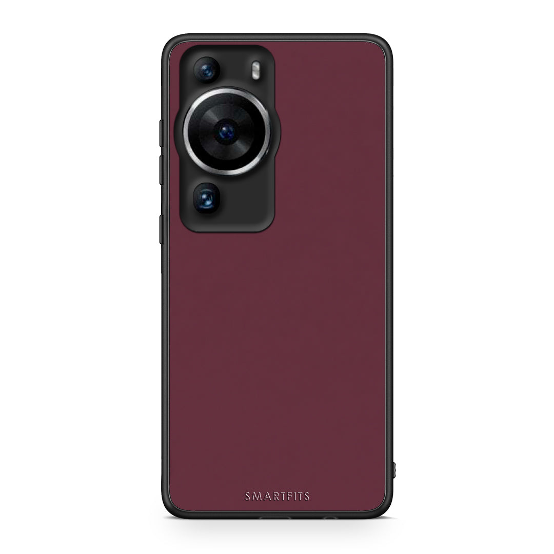 Θήκη Huawei P60 Pro Muted Burgundy από τη Smartfits με σχέδιο στο πίσω μέρος και μαύρο περίβλημα | Huawei P60 Pro Muted Burgundy case with colorful back and black bezels