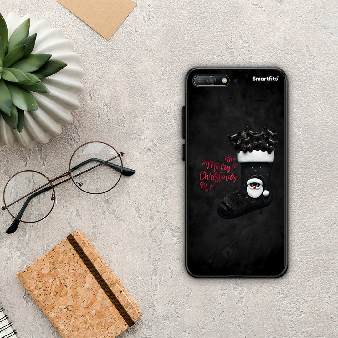 Merry Cat Christmas - Huawei Y6 2018 / Honor 7A θήκη