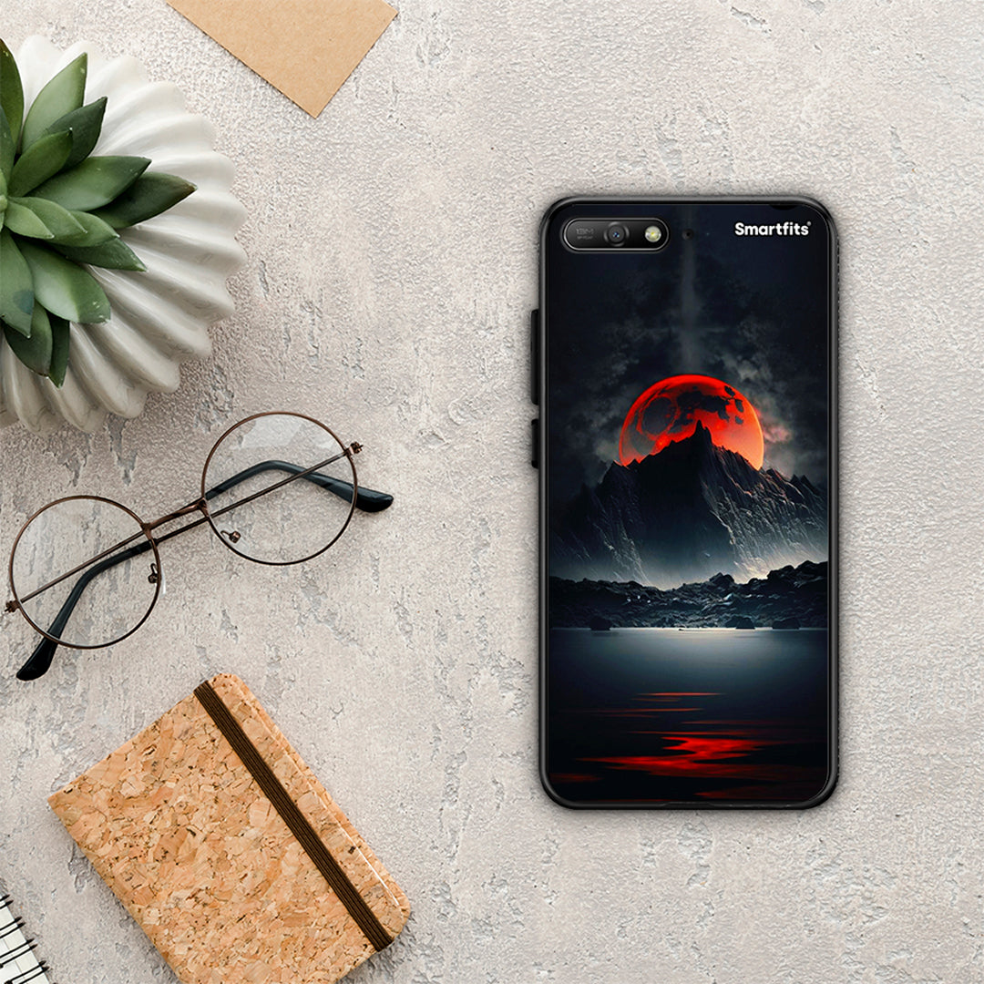 Red Full Moon - Huawei Y6 2018 / Honor 7A θήκη