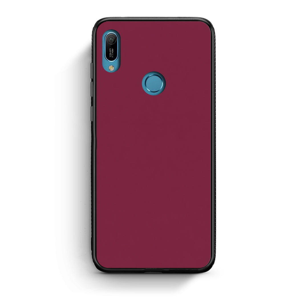 Θήκη Huawei Y6 2019 Burgundy από τη Smartfits με σχέδιο στο πίσω μέρος και μαύρο περίβλημα | Huawei Y6 2019 Burgundy case with colorful back and black bezels