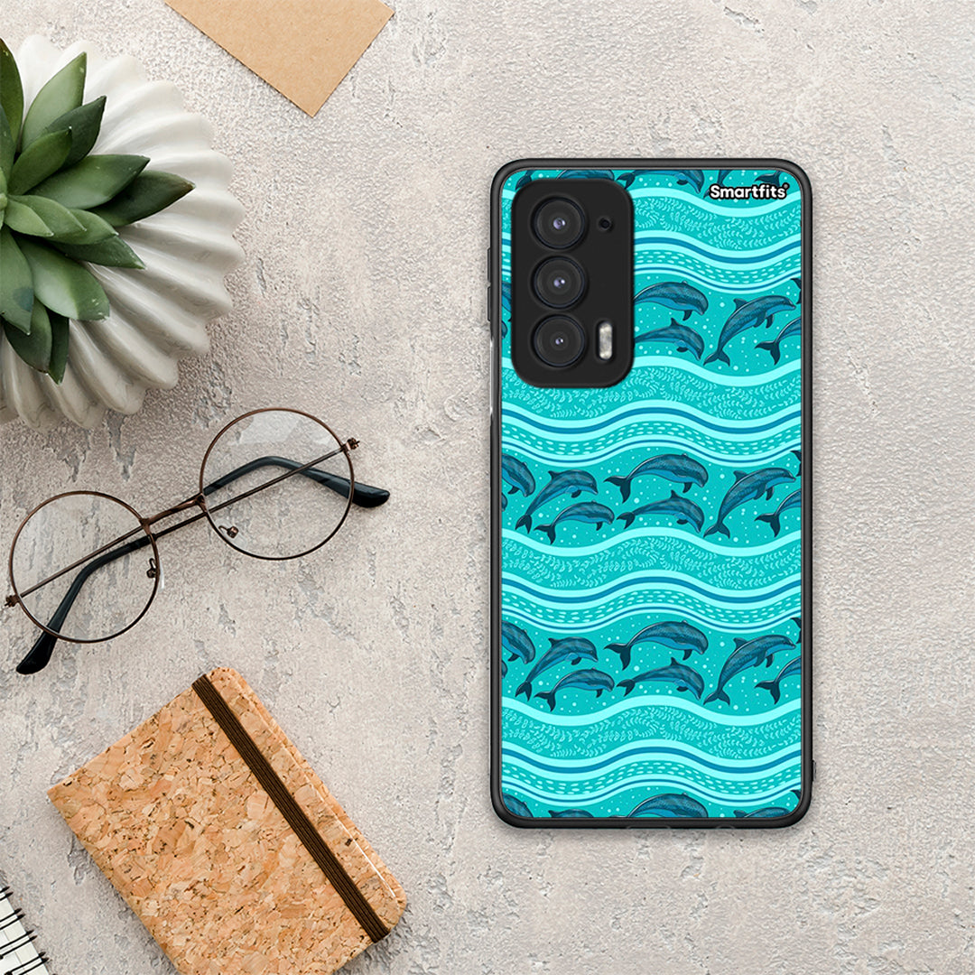 Swimming Dolphins - Motorola Edge 20 5G θήκη