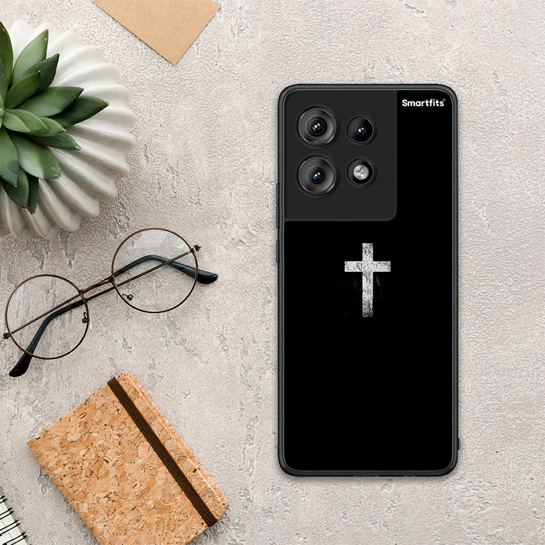 White Cross - Motorola Edge 50 θήκη
