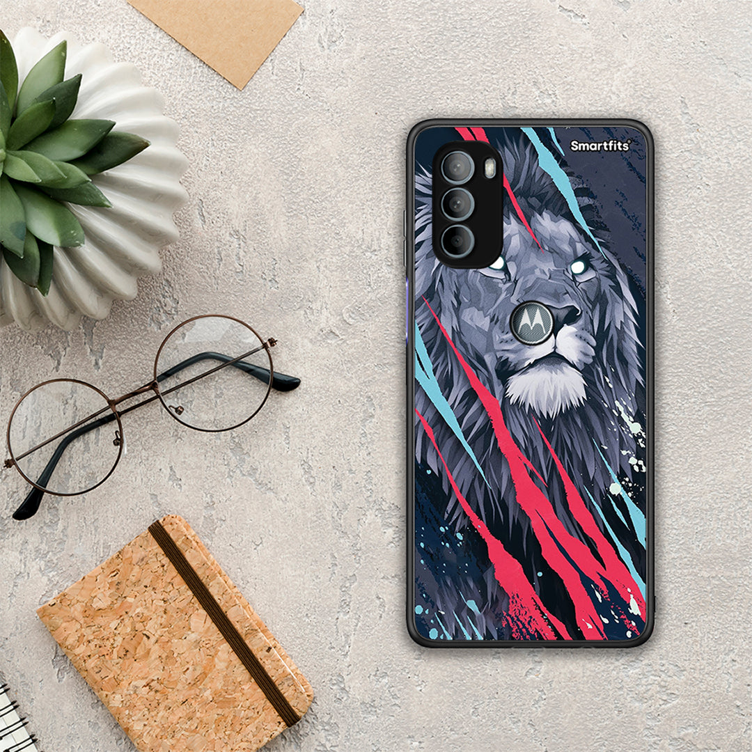 PopArt Lion Designer - Motorola Moto G31 θήκη